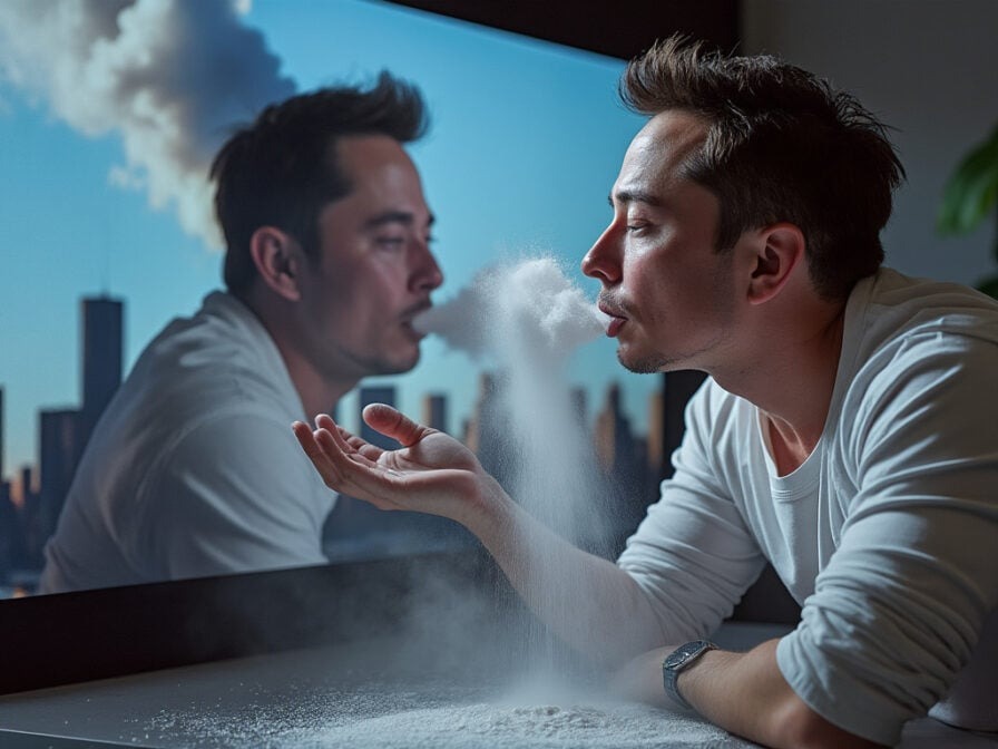 AI Photo of Elon Musk Smoking